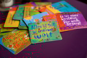 Verschiedene Karten für Affirmationen