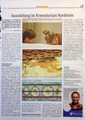 Press, fearless, Exhibition Venue, Crematory Nordheim, Marianne Iten Thürig