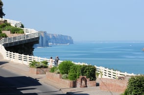 Au sud de la Baie de Somme point de vue depuis les falaises de Ault