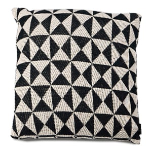 Sierkussen, Zwart, Wit, 50x50cm, Gevuld kussen