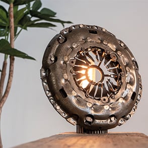 Product, Tafellamp, Cube, Yellow, Red