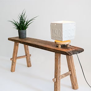 Product, Tafellamp, Cube, Yellow, Red