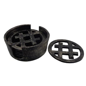 Onderzetters, Metalen onderzetters, stoere onderzetters, Vintage, Rond