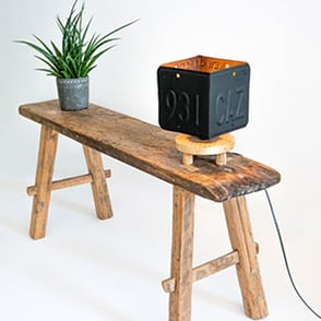 Product, Tafellamp, Cube, Yellow, Red