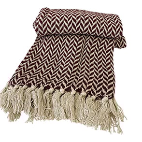 Plaid, Katoen, Rood, 125x150cm, Eco Katoen