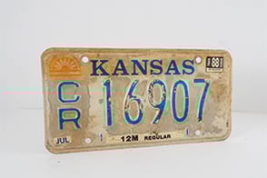 Product, Kentekenplaat, Licenseplate, Amerikaans,  Missouri 1995