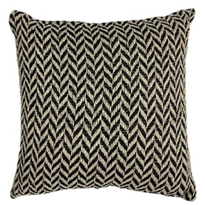 Sierkussen, Zwart, Wit, 45x45cm, Gevuld kussen