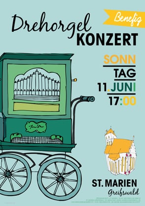 dieartige - Grafik | St. Marien Greifswald, Drehorgelkonzert 2017