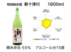 特別純米酒 新十津川　1800ml（日本酒）