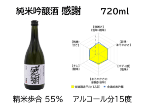 純米吟醸酒 感謝　720ml