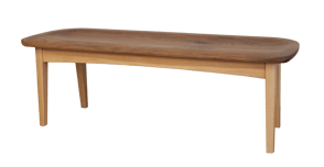 ベンチ：ウォールナット×オーク