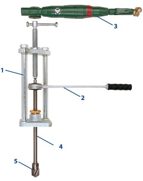 Druckluftmotore, Antriebe, Anbohrmotore, Anbohrmaschinen, Bohrmaschinen, Anbohrgeräte, Anbohrständer, Perfekt 3, Gasleitungen anbohren, Wasserleitungen anbohren, Fräser, Zentrierbohrer, Lochfräser, Sägekranzfräser