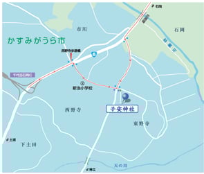 安産 子授かり 初宮 子安 神社 茨城県 かすみがうら市 苔  椿