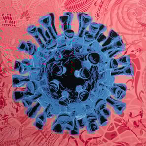 Stencilpassion Beat Flückiger - Schablonentechnik Bildtitel Corona first wave