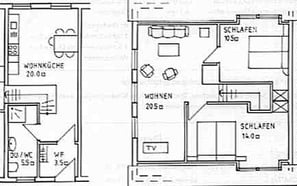 Grundriss der Wohnung 4