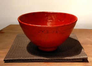 朱漆茶椀　松崎融　山の上ギャラリー