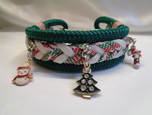 Weihnachtshalsband Hund Schneeflocke