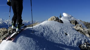 Au sommet de la via Ferrata de n