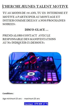 Cherche jeune talent motive