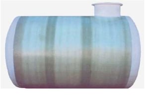 depósito poliéster horizontal enterrar