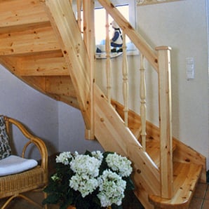 unbehandelte Treppenhölzer