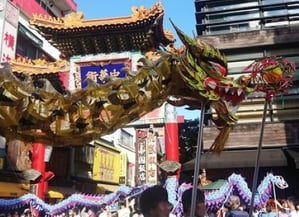 中華街の龍舞　