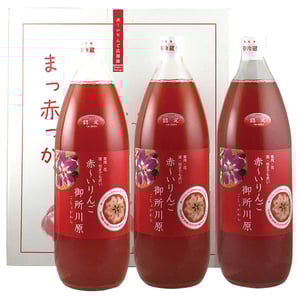 中まで赤〜いりんごジュース 大瓶1000ml╳3