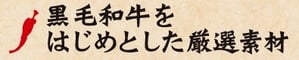 黒毛和牛をはじめとした厳選素材