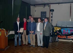 Die "Macher" der ersten Stunde! Von links: Jochen Neiße, Hans Erdmann, Werner Harms, Johann Behrends, Theo Behrends und Wilfried Freese.