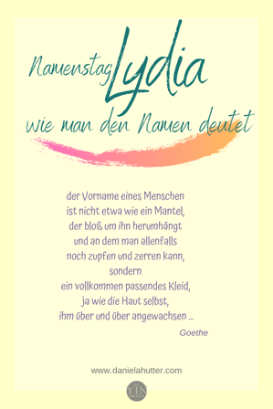 Lydia Namenstag, Namensbedeutung, Namensherkunft, Namenspatron.