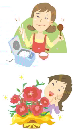 お米・フラワーイラスト