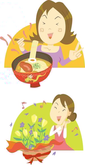 ラーメン・フラワーイラスト