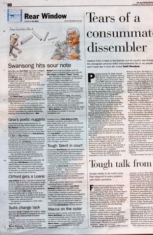 Suits change tack - Rear Window - AFR