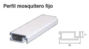 Perfil de la mosquitera fija