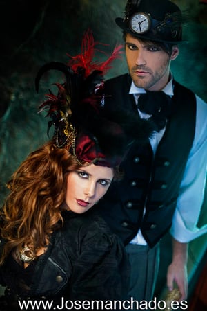 Diego Otero, mister españa, diego otero mister españa, laura diaz, miss toledo, miss toledo laura diaz, steam katt, steamkatt, steampunk fashion, steampunk style, steampunk makeup