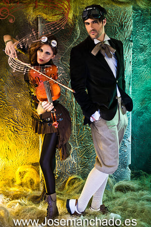 Diego Otero, mister españa, diego otero mister españa, laura diaz, miss toledo, miss toledo laura diaz, steam katt, steamkatt, steampunk fashion, steampunk style, steampunk makeup