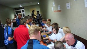 geordnetes Chaos bei der Anmeldung