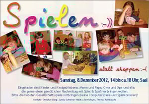 Einladung zu einem Spielenachmittag für Familien