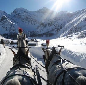 Winterausflugsziel Sertig Dörfli