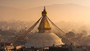Reise nach Nepal und Bhutan, Stupa von Bodnath in Kathmandu
