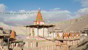 Trekking nach Mustang hinter der Annapurna in Nepal