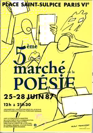 Affiche Marché Poésie 1987