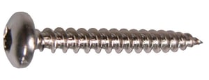 Spanplattenschraube mit Pan-Head (Rundkopf), Edelstahl rostfrei A2, Torx, ohne Schaft, mit Vollgewinde