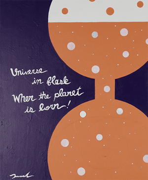 UNIVERSE IN FLASK  5   380mm*455mm   F8   2021  acrylic on canvas, wood