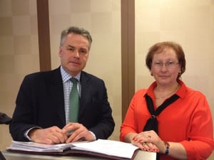 Tim Loughton MP with JCSF Co-ordinator, Denise Carroll.