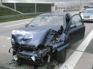 Das Auto der Unfallverursacherin