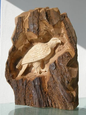 Adler Schnitzerei Holzfigur paul widmer