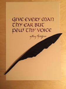 Shakespearquote in Unciale