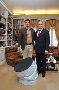 "One Barrel" seat presented to Prince Albert II of Monaco.