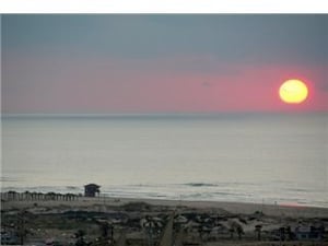 Coucher du soleil vu du balcon